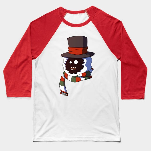 Zombie Snowman Baseball T-Shirt by lstjules